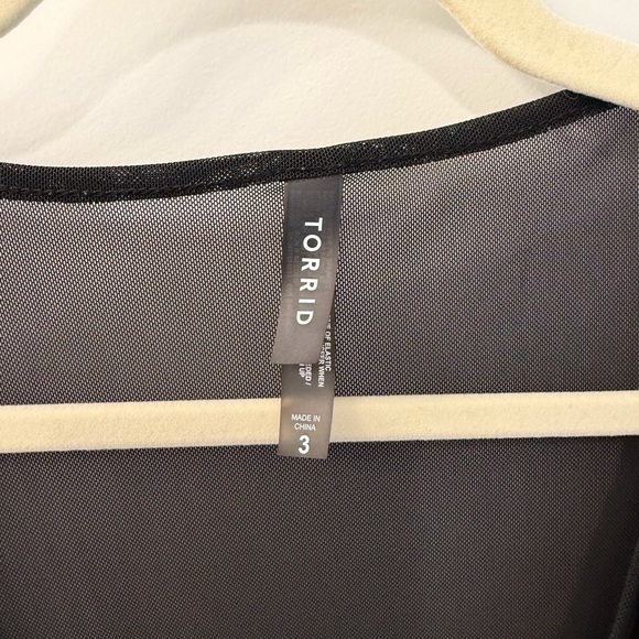 Torrid Black Sheer Swim Coverup - Picture 2 of 2